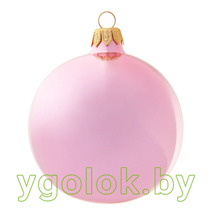 Новогодний шар 8 см опал лилово-розовый (ручная работа) - фото 1 - id-p109935844