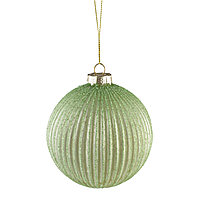 Стеклянный елочный шар, 10 см (мятный, EBE242448-10)