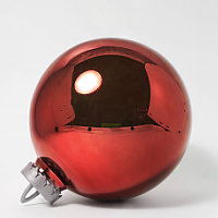 Большой новогодний шар, 25 см (красный зеркальный, UD003-25RD)
