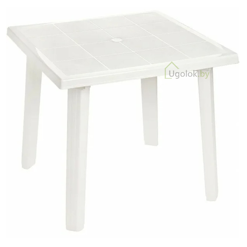 Стол пластиковый Верона квадратный 80Х80 см белый - фото 1 - id-p179451129