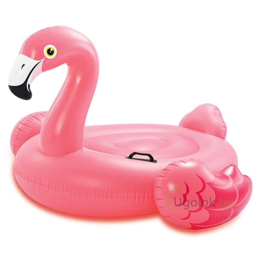 Надувная игрушка-плотик Intex Розовый фламинго 147х140х94 см (57558NP) - фото 1 - id-p149224482