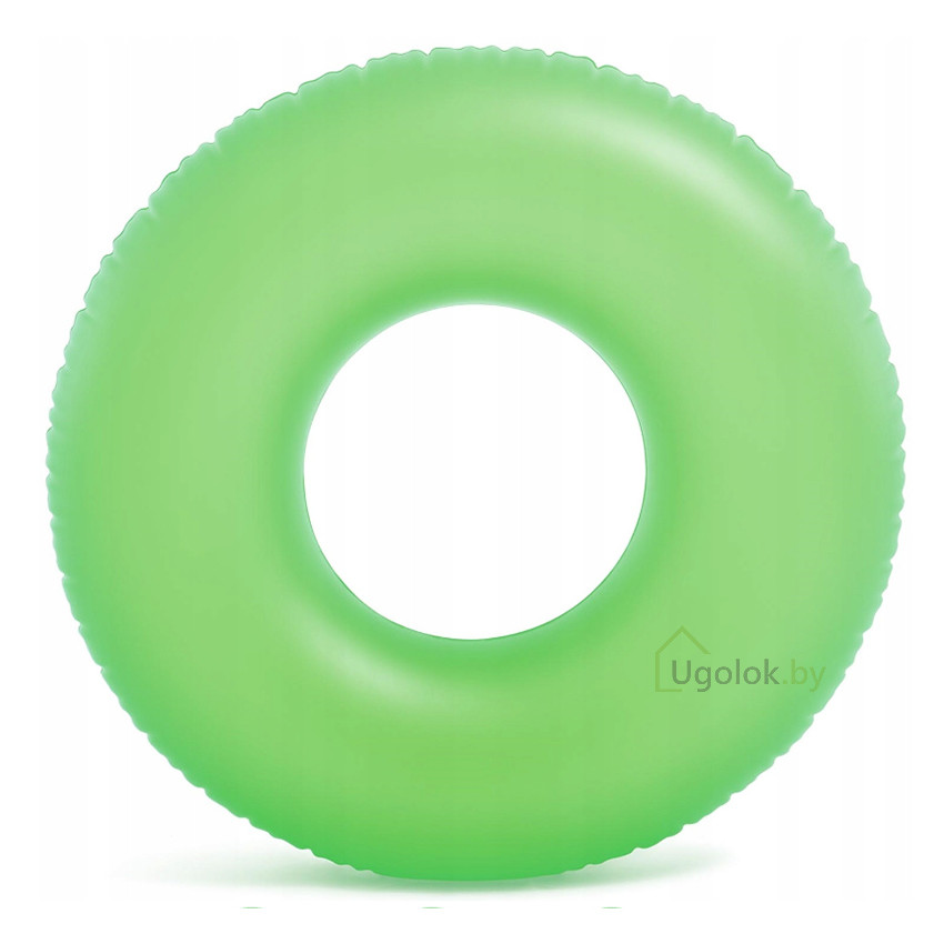 Круг надувной плавательный Неон 91 см Intex 59262 9+ (зеленый) - фото 1 - id-p184400816