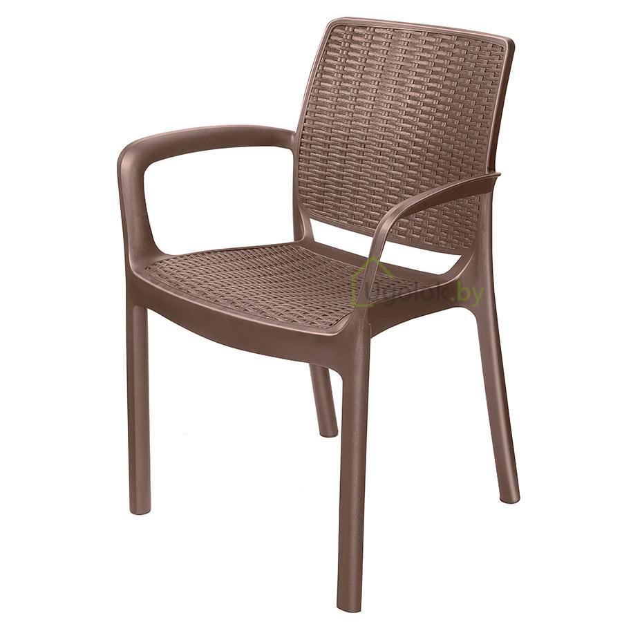 Кресло пластиковое Rodos коричневый - фото 1 - id-p179940564
