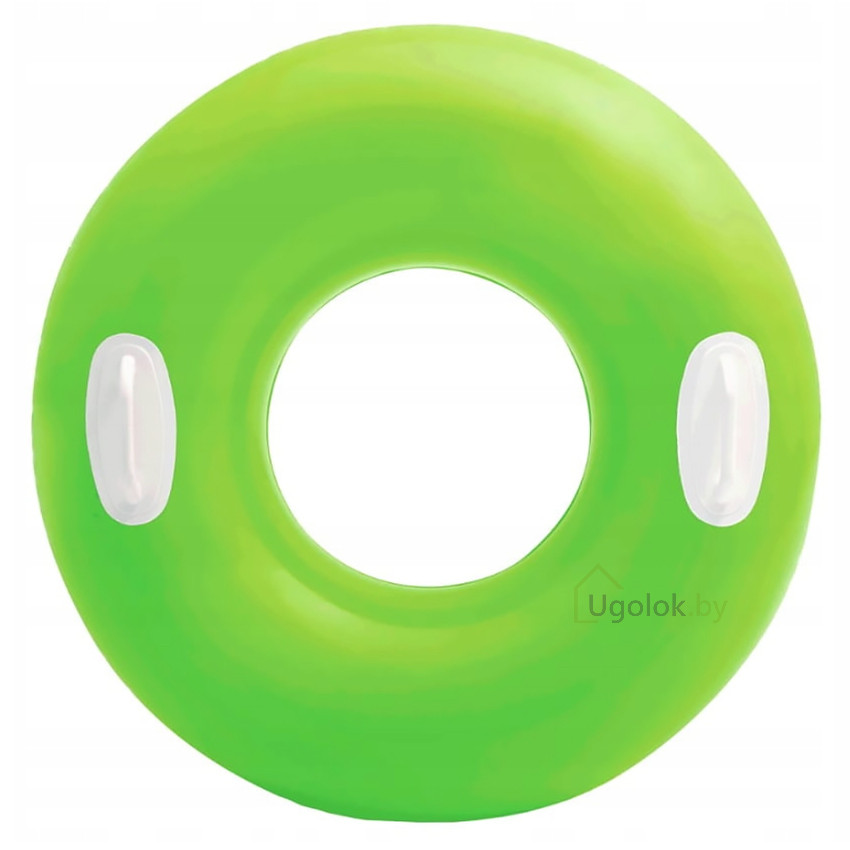 Круг надувной плавательный Intex Hi-Gloss 59258 76 см 8+ (зеленый) - фото 1 - id-p125850374