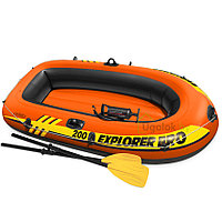 Надувная лодка Intex Explorer Pro 200 с вёслами и насосом 196x102x33 см (58357NP) 6+