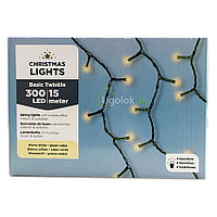 Гирлянда светодиодная Lumineo 493192 15 м 300 LED Basic Twinkle теплый белый