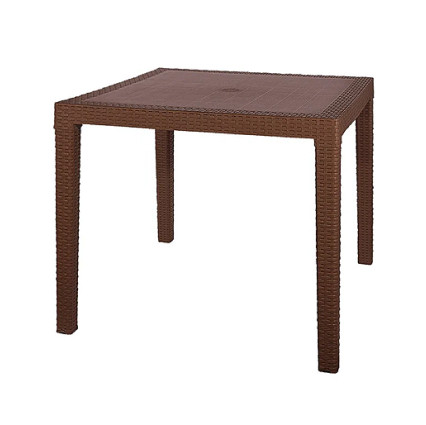 Стол пластиковый Rodos квадратный 95 х 95 см коричневый - фото 1 - id-p216715269