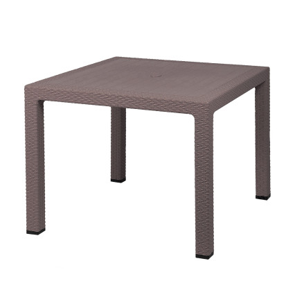 Стол пластиковый Rodos квадратный 95 х 95 см серо-коричневый - фото 1 - id-p216715270