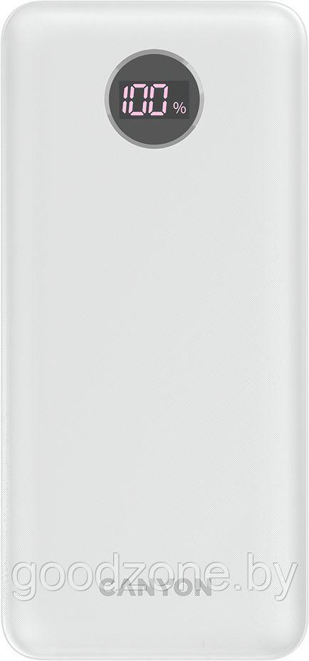 Внешний аккумулятор Canyon PB-2002 20000mAh (белый) - фото 1 - id-p211460230