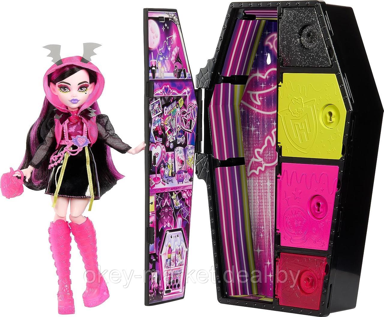 Кукла Mattel Monster High Монстер Хай Дракулаура Neon Frights HNF78 - фото 3 - id-p216914004