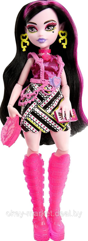 Кукла Mattel Monster High Монстер Хай Дракулаура Neon Frights HNF78 - фото 5 - id-p216914004