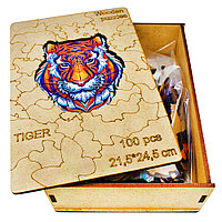 Фигурный деревянный пазл Тигр, 100 дет, арт. WPT