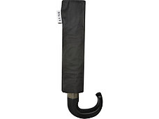 Montebello 21-дюймовый складной зонт с автоматическим открытием/закрытием и изогнутой ручкой, черный, фото 3