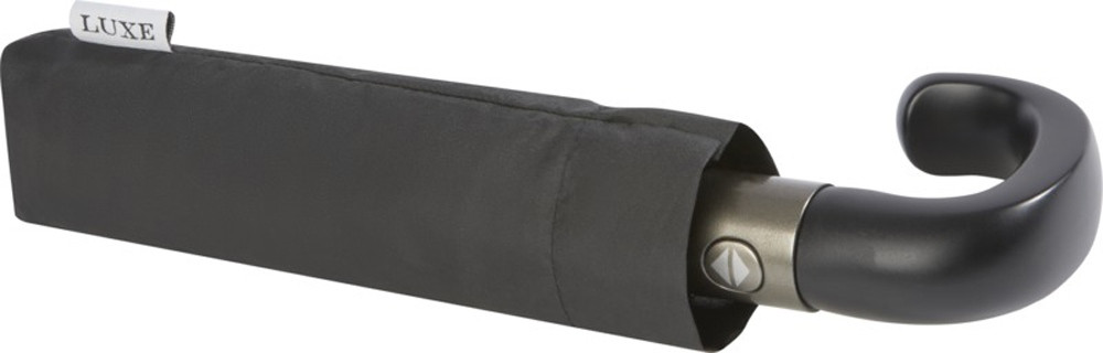 Montebello 21-дюймовый складной зонт с автоматическим открытием/закрытием и изогнутой ручкой, черный - фото 4 - id-p216916421