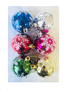 Шары елочные 6см AG-1016 ассорти