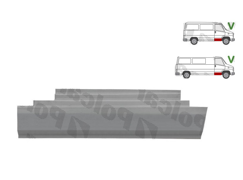 Порог (правый) для Citroen C25 (280,290)