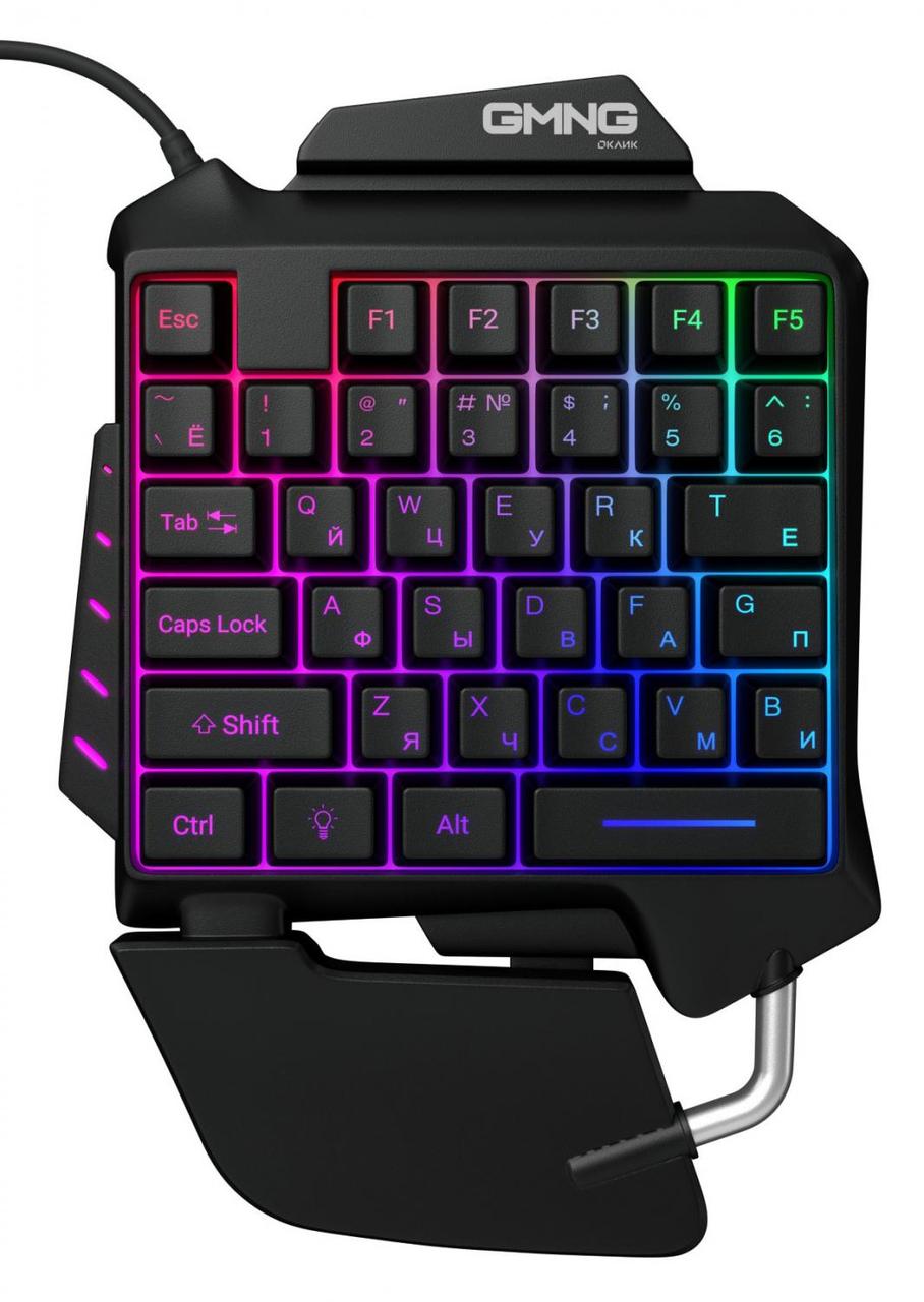 Игровой блок Оклик GMNG 703GK черный USB for gamer LED (подставка для запястий) - фото 1 - id-p216919774