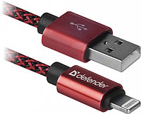 Кабель LIGHTNING TO USB2 1M RED ACH01-03T 87807 DEFENDER