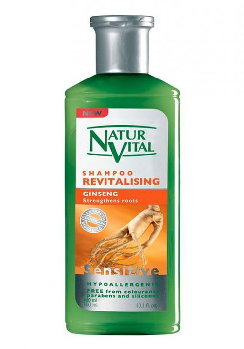 Восстанавливающий шампунь для волос Natur Vital "Hair Shampoo Ginseng Revitalising Женьшень", 300 мл - фото 1 - id-p216920705