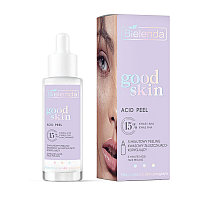 Микро-отшелушивающий и нормализующий гель для умывания лица Bielenda Good Skin Acid Peel с АНА+РНА кислотами и