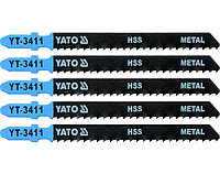 Пилки для электролобзика по металлу и Al 75x100x1,0мм 8TPI (5шт) "Yato" YT-3411