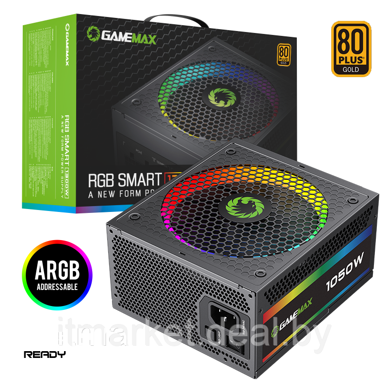 Блок питания 1050W GameMax RGB-1050 PRO - фото 1 - id-p216921194