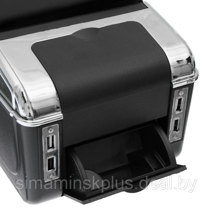 Подлокотник универсальный, 7 USB, провод USB 1 м, кожа PU, черный - фото 5 - id-p216923290