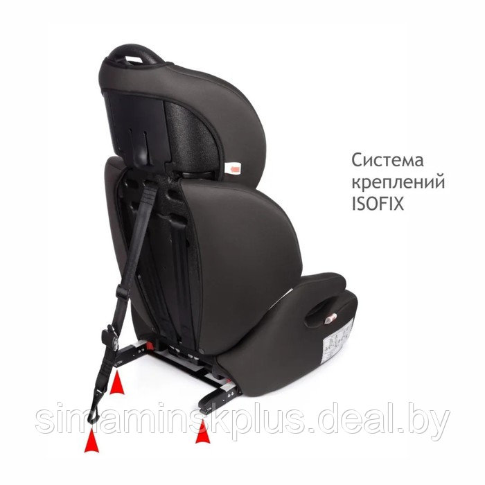 Автокресло Siger Стар Isofix Lux, группа I/II/III, зебра серый, бежевый - фото 8 - id-p207963322