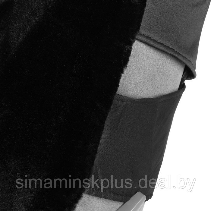 Авточехлы универсальные SKYWAY Arctic, искусственный мех, набор 2 предмета, черный S03001075 - фото 5 - id-p174609151