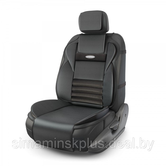 Накидка на сиденье ортопедическая Multi Comfort, 6 упоров, 3 предмета, экокожа, чёрный - фото 1 - id-p216923048