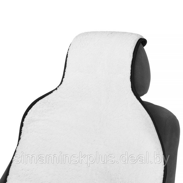 Накидка на сиденье, натуральная шерсть, 145х55 см, белая - фото 3 - id-p174609113