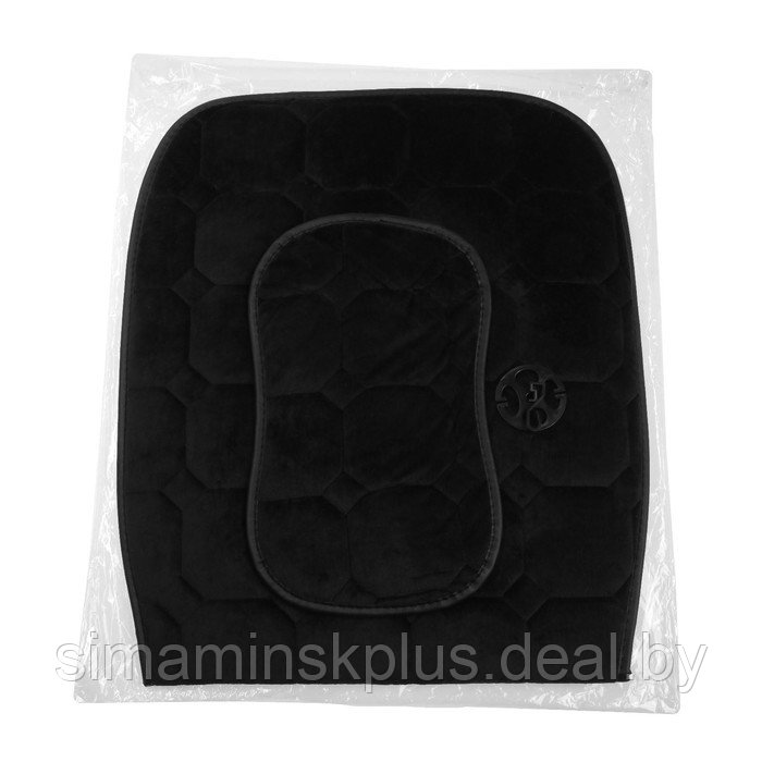 Накидка на переднее сиденье авто 140×50 см, искусственный мех, черный - фото 8 - id-p174609388