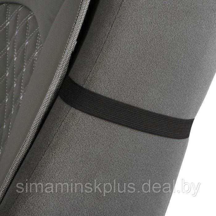 Накидка на сидение, 100×46 см, искусственная кожа, серый - фото 3 - id-p212123976