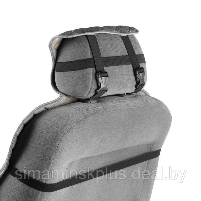 Накидка на сиденье "Лён" 140 х 52 см, серый - фото 3 - id-p211271053