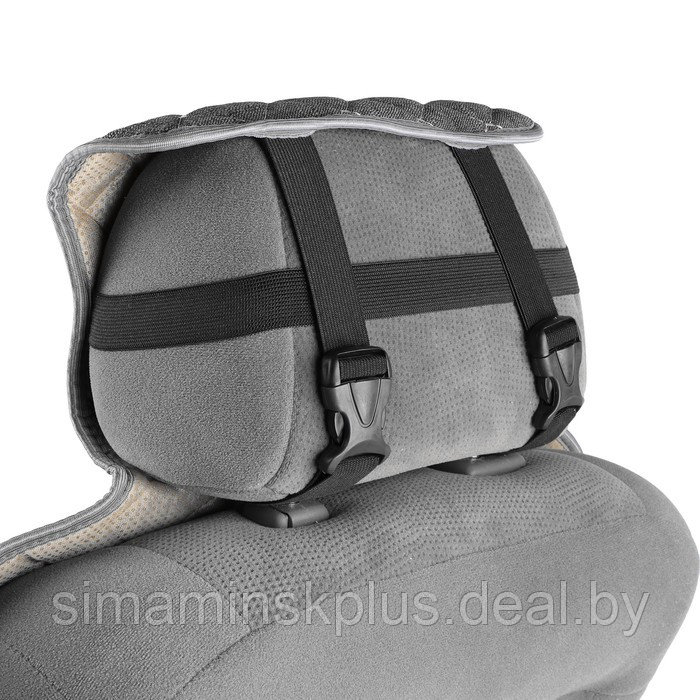 Накидка на сиденье "Лён" 140 х 52 см, серый - фото 4 - id-p211271053