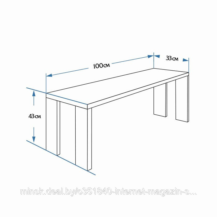 Лавка к набору "Дачный", 100х33х43 см - фото 2 - id-p154100194