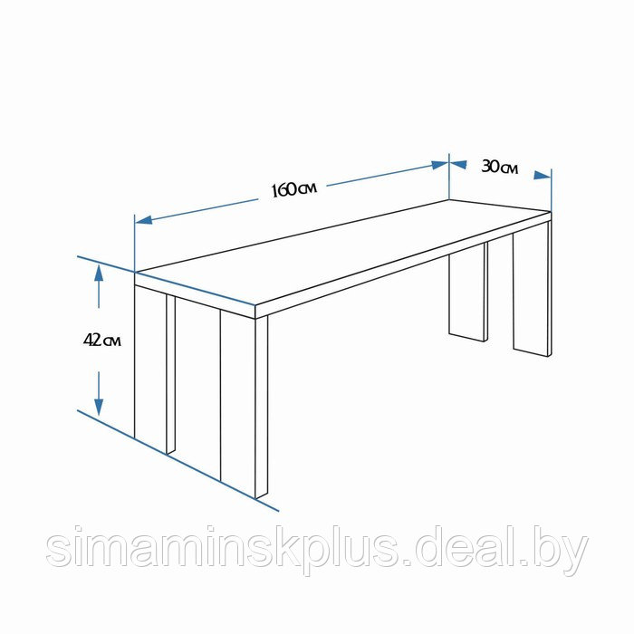 Лавка к набору "Деревенский"160х30х42 см - фото 2 - id-p174625143