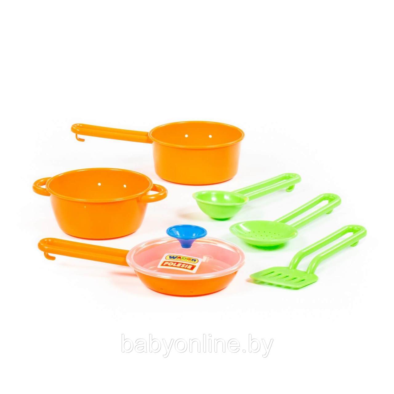 Набор детской посуды в сеточке Поварёнок №1 арт 40688 Полесье - фото 3 - id-p216924573
