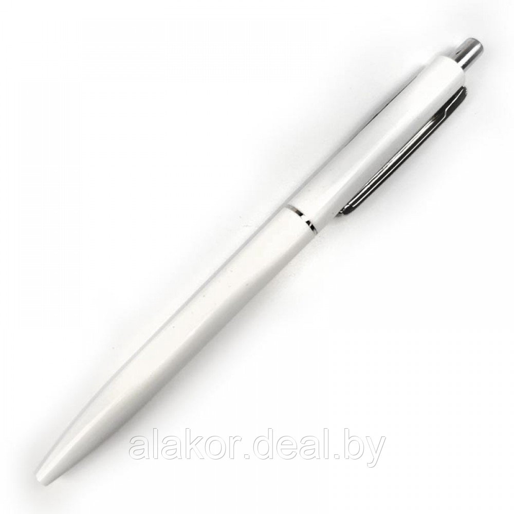 Ручка шариковая автоматическая Luxor CRUX, линия 0,7мм, синяя, белый корпус - фото 1 - id-p216924842
