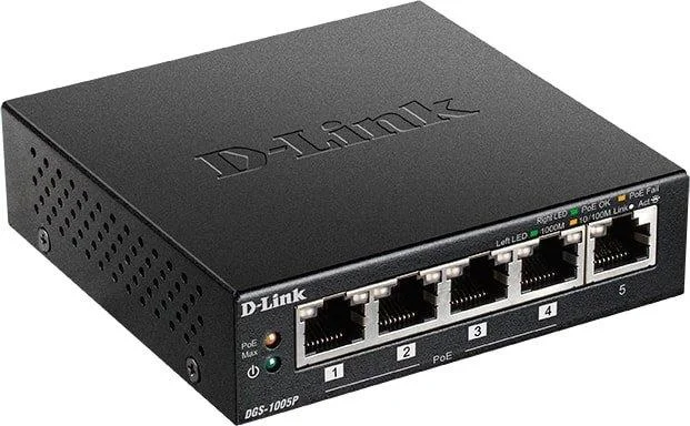 Коммутатор D-Link DGS-1005P/A1A - фото 2 - id-p216925209