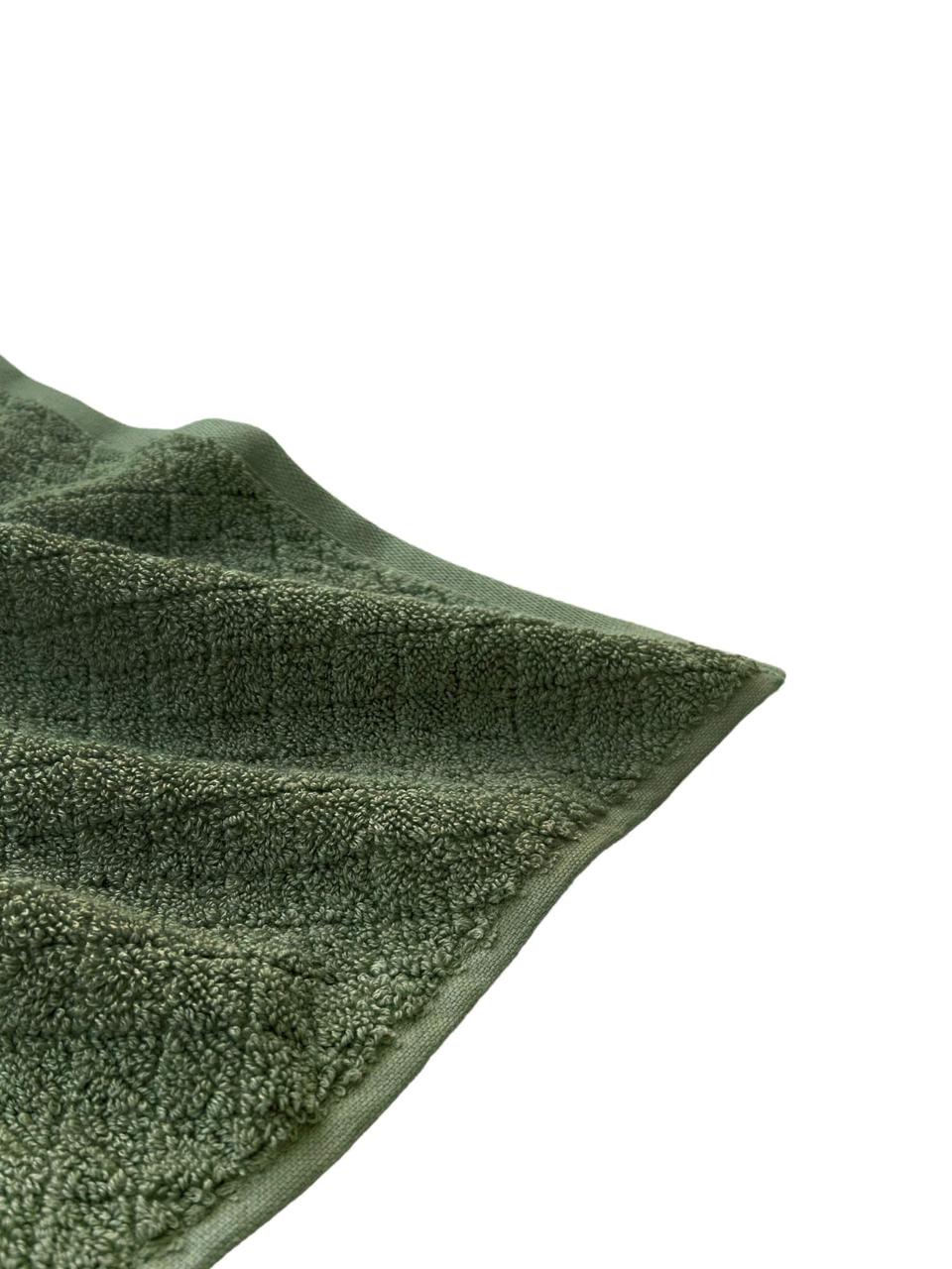 Полотенце банное махровое Ромбус 70х140 Темно-зеленый - фото 4 - id-p216925270
