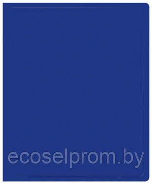 Папка на 2-х кольцах Buro -ECB0420/2RBLUE A4 пластик 0.5мм синий, фото 1