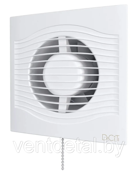 Вентилятор бытовой D100 SLIM 4C-02 DICITI + обратный клапан + выключатель - фото 2 - id-p216925856
