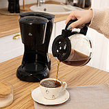 Кофеварка Luazon LKM-654, капельная, 900 Вт, 1.2 л, чёрная, фото 3