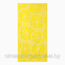 Полотенце махровое Lemon color, 70х130 см, цвет жёлтый