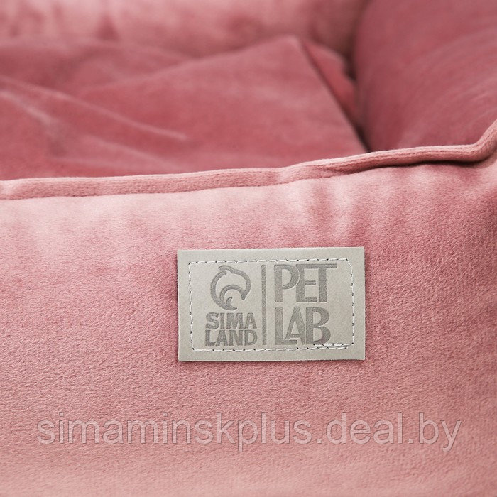 Лежанка велюровая Pet Lab, 45 х 40 х 15 см, розовая - фото 4 - id-p216927048