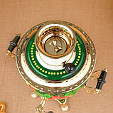 Набор «Маки на зелёном», жёлудь, 3 предмета, самовар 3 л, заварочный чайник 0,7 л, поднос, фото 5