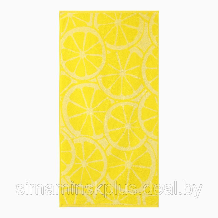 Полотенце махровое Lemon color, 100х150 см, цвет жёлтый - фото 1 - id-p167658973