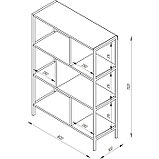 Стеллаж "Лофт" 80 х 30 х 112 см, фото 3