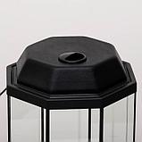 Аквариум "Восьмигранный" с крышкой, 24 литра, 25 х 25 х 46/50 см, чёрный, фото 8